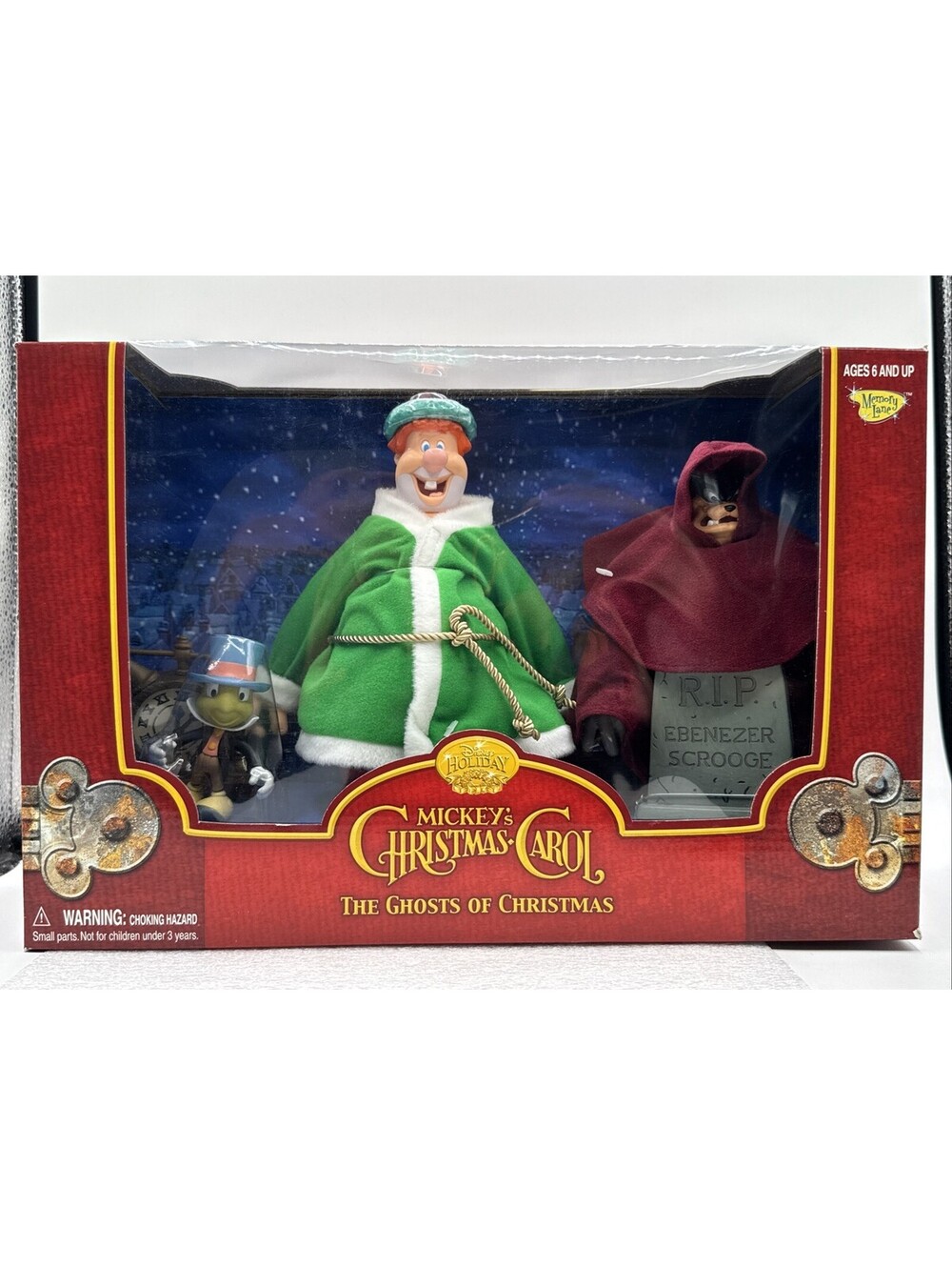 2003 Mickey’s Christmas Carol Ghosts Of Christmas 3pc Figure Set Playing Mantis